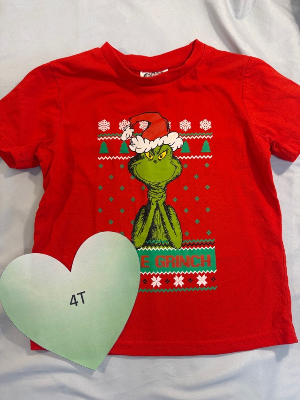 Dr. Seuss - Little Grinch Red Kids T-Shirt - Gender Neutral/Free